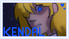stamp of Kendal from the webcomic Aurora with blue hearts around him